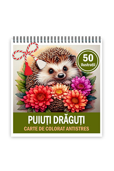 Legendary Gifts Martisor de colorat, format A5, cu spira metalica, model: Pui...