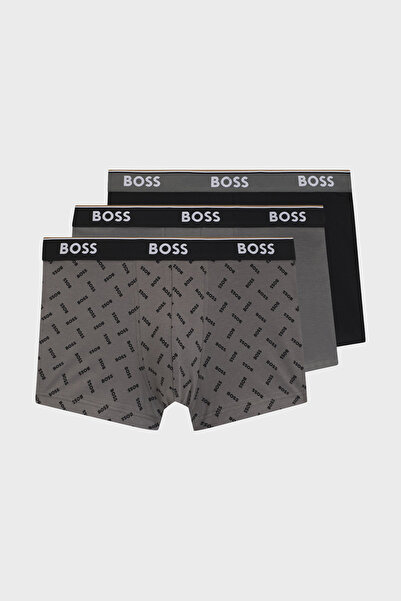 BOSS Pamuklu Logolu 3 Pack Boxer Erkek BOXER 50554443 060