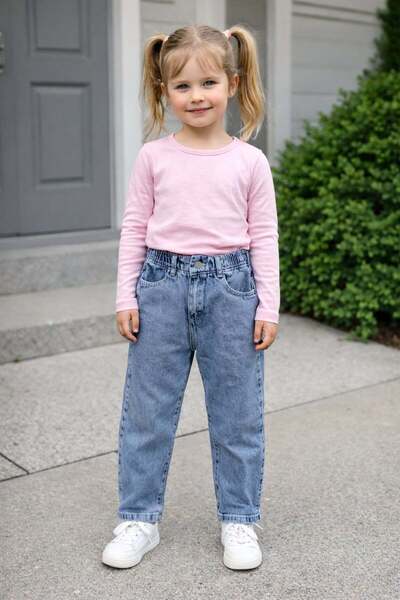 ModaPlaza Boy's Baggy Half Belt Trousers 3598