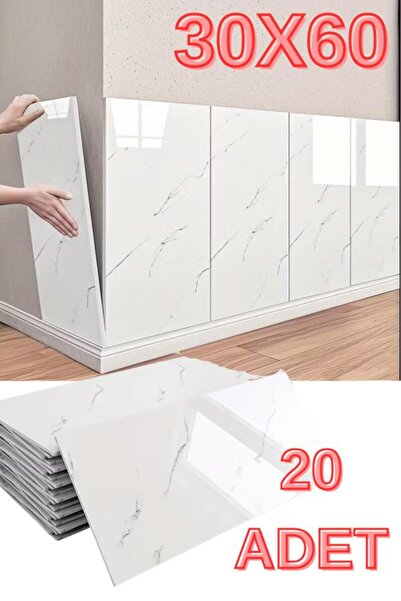 Renkli Duvarlar CF-1035 20 Adet Fayans Mermer Sünger Duvar Kendinden Yapışkan...