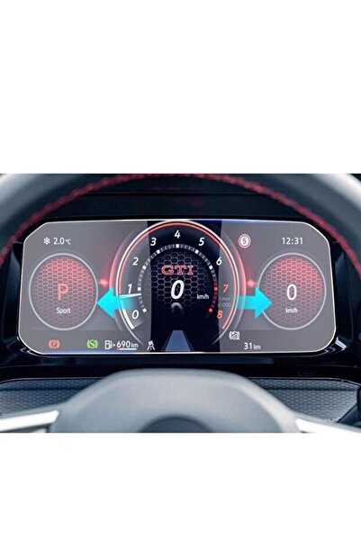 ZDN Case واقي شاشة رقمي 10 بوصات لفولكس فاجن جولف 8.5 موديل 2024-2025