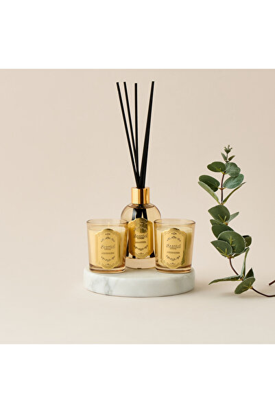 Scent.d London مجموعة هدايا من موزع روائح عطرية وشموع زجاجية من فانيلا سوق