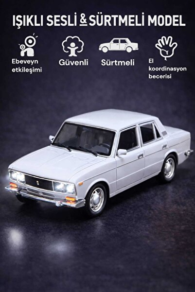 Fidan oyuncak Işıklı Sesli Sürtmeli Lada Model Oyuncak Araba ( Murat 131 )– A...
