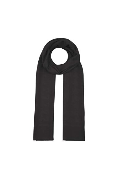 ipekevi Σάλι με μοτίβο μονόγραμμα Silkway Houndstooth - Μαύρο