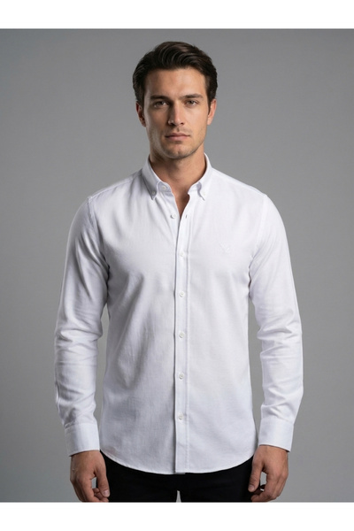 dcn giyim 1985 Gabardine Regular Fit 100% Cotton Shirt-1072