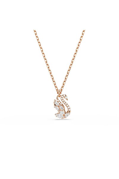 Swarovski 5738203 Kolye Swan:Pend Whı/Ros