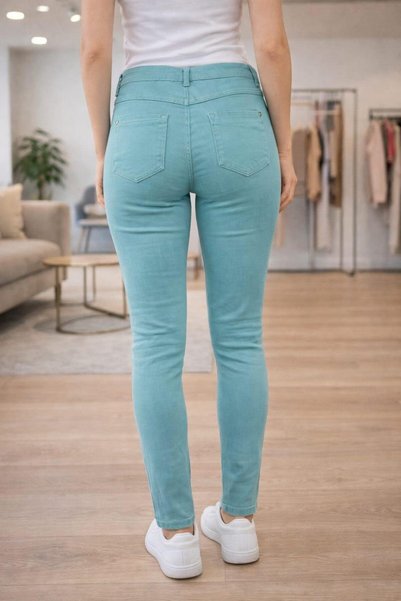 Org Marka Store CECLIN 321 Pantaloni skinny cu 5 buzunare și tăieturi