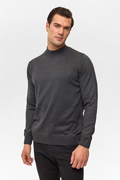 SÜVARİ Normal Kalıp %100 Yün Akrilik Tüylenmez Yarım Balıkçı Yaka Kaliteli Tr...