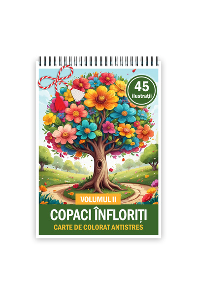 Legendary Gifts Martisor de colorat, 45 de ilustratii format A5, cu spira met...