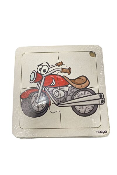 tüftürük Educational and Learning Wooden 4-Piece 13 X 13 Colorful Vehicles Co...