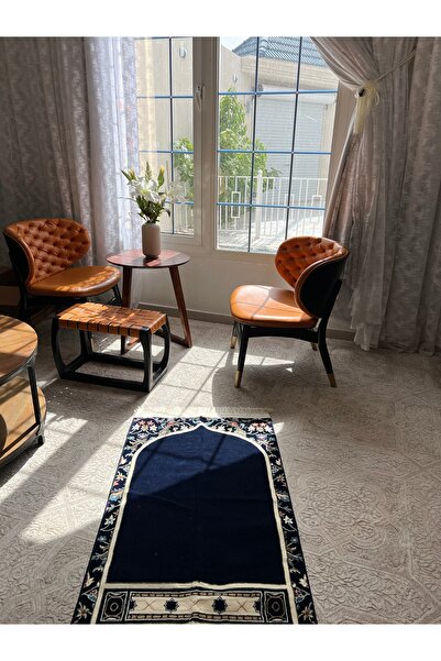 Segadty سجادة صلاة محراب مستوحاة من محراب الإمام الحرام، لون أزرق داكن، سمك 8...