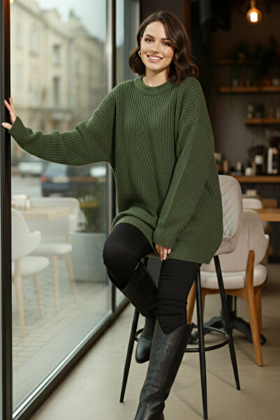 benguen Self-Patterned Knitwear Tunic R4444 Green