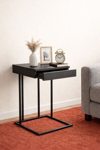 DEKOPRATİK Veno C Sehpa - Çekmeceli Yan Sehpa