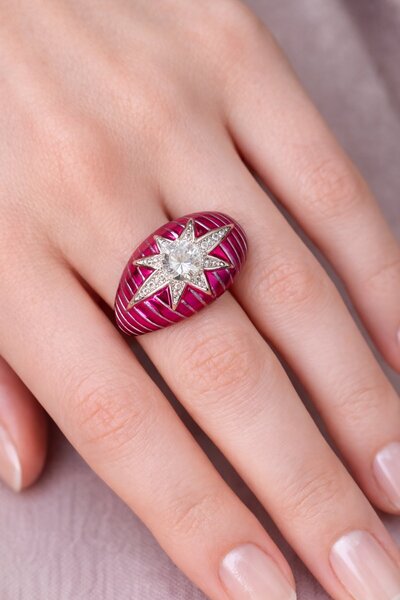 TAKIŞTIR خاتم فضي اللون مفصل قابل للتعديل