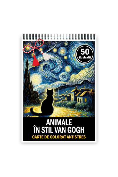 Legendary Gifts Martisor de colorat, format A5, cu spira metalica, model: Ani...