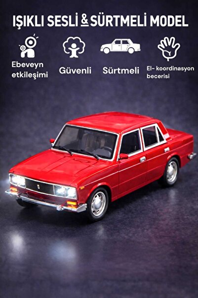 Fidan oyuncak Işıklı Sesli Sürtmeli Lada Model Oyuncak Araba ( Murat 131 )– A...
