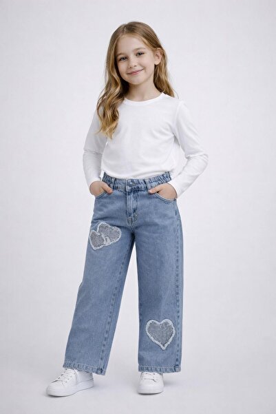 ModaPlaza Блуза с бродерия на сърце за момичета 2085