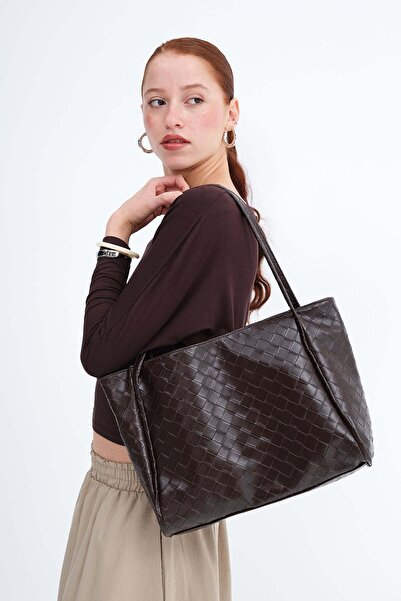 Addax Textured Faux Leather Bag Ç1060