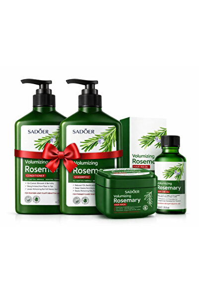 SADOER Πλήρες πακέτο Rosemary – Σαμπουάν + Μαλακτικό + Μάσκα + Λάδι για όγκο ...