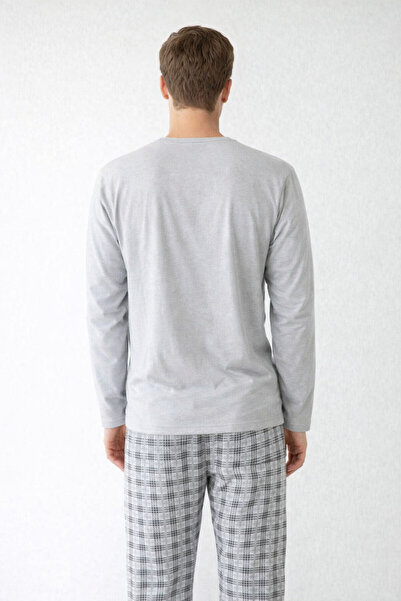 FAMES PİJAMA ERKEK UZUN KOL PENYE PİJAMA TAKIMI Lacivert