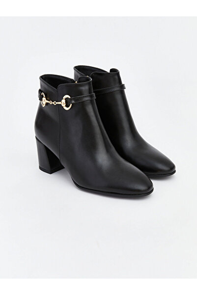 LC Waikiki حذاء بكعب نسائي من الجلد