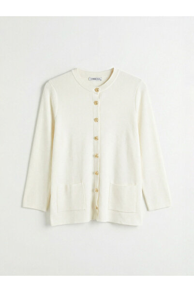 LC Waikiki Vizyon New Season Crew Neck Women's Knitwear Cardigan