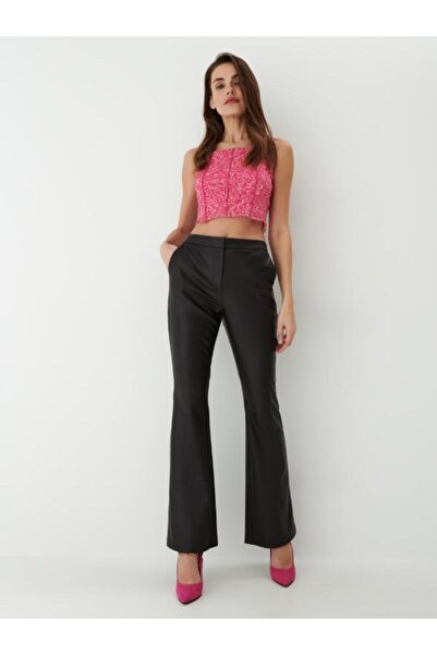 MOHITO Faux leather pants, Brown, 4175P-89X