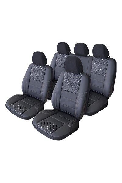 SMARTIC Huse scaune auto Smartic, Queen, piele naturala, 11 piese, compatibil...