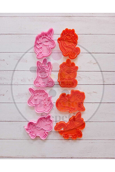 Bi'şeyler Sepeti قالب كوكيز يونيكورن - قاطع كوكيز يونيكورن - 8 أشكال 16 قطعة