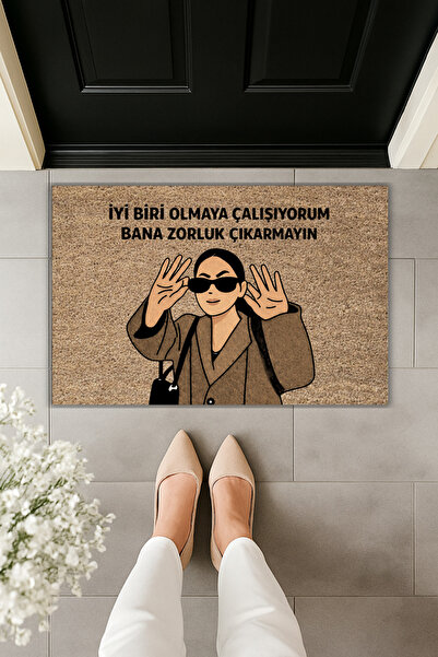 Dormot سجادة مدخل حديثة مطبوعة رقميًا - لا تجعلني أشعر بالصعوبة - سجادة أمام ...