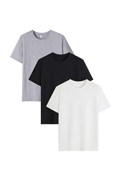 DAXİS Sportwear Company PACHET DE 3 TRICOANE CU GULER ROTUND, CU TĂIERE COMODĂ