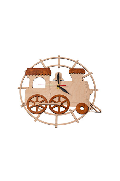 Amco Ceas de perete 3D în formă de locomotivă, 28 cm, design vesel pentru cam...