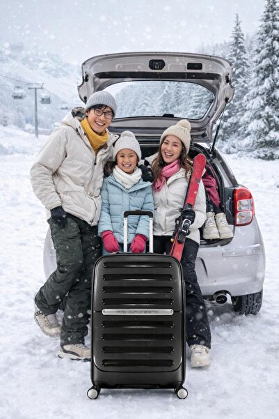 Benetton Unisex(kadın erkek) kırılmaz tekerlekli abs dayanıklı valiz BÜYÜK BO...