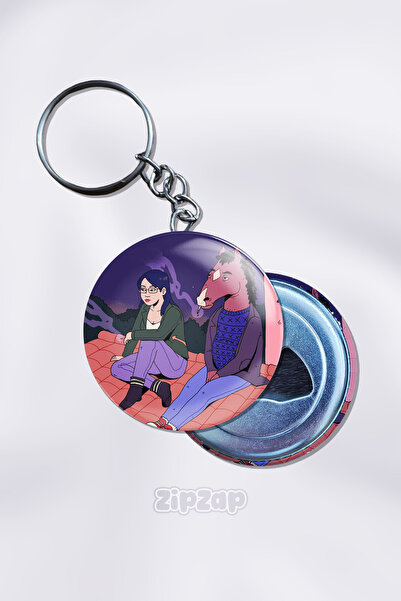 ZipZap حلية مفاتيح على شكل شخصية بوجاك هورسمان من الرسوم المتحركة (قطعة واحدة)