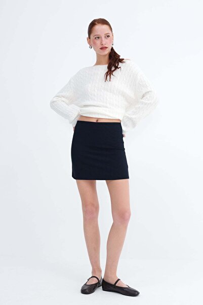 Addax Zippered Mini Skirt E241066
