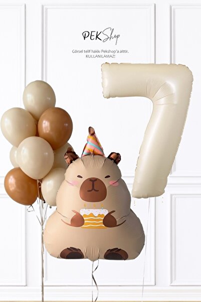 PEKSHOP Capybara Birthday Balloon Set Age Balloon Balloon Chain Set
