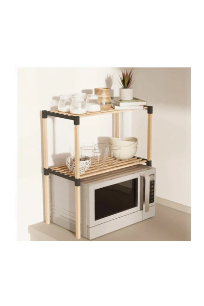 Lumi LUXURY Etajera din Lemn cu 2 Rafturi Ideala pentru Cuptorul cu Microunde...
