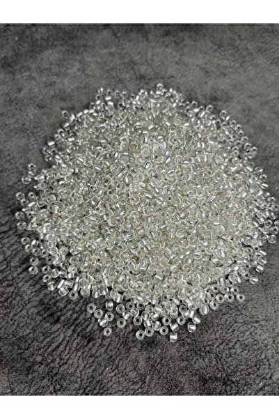 Mos Tespih 10 Gram Şeffaf Renk Kum Boncuk 3x4mm Takı Boncuğu