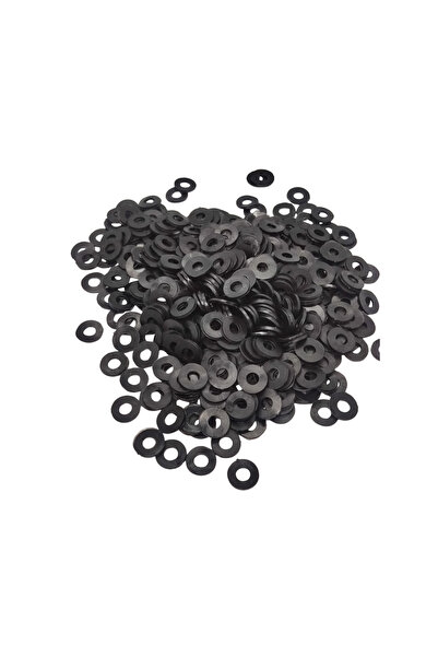 NEFA SERA Siyah Plastik Pul M8 Sert Plastik Düz Pul M8 x 20 x 2,0 mm (100 Adet)