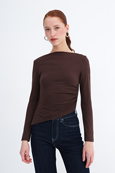 Addax Asymmetrical Cut Blouse P13997