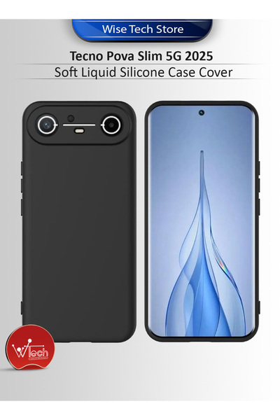 Wtech Tecno Pova Slim 5G 2025 Soft Liquid Silicone Case Cover