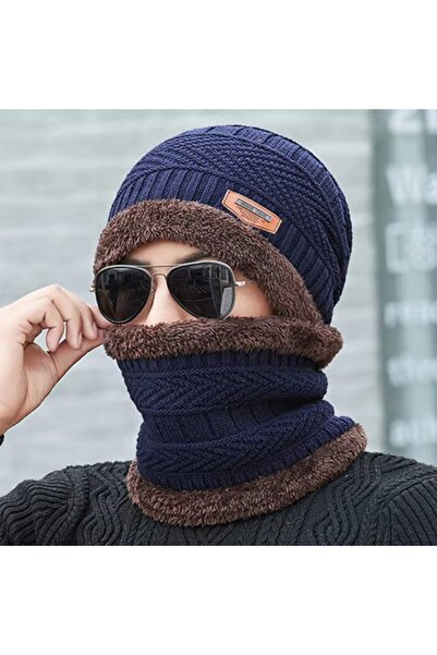 Glamora Styles Winter Knitted Hat & Fleece Neck Warmer Set – Thick Thermal Be...