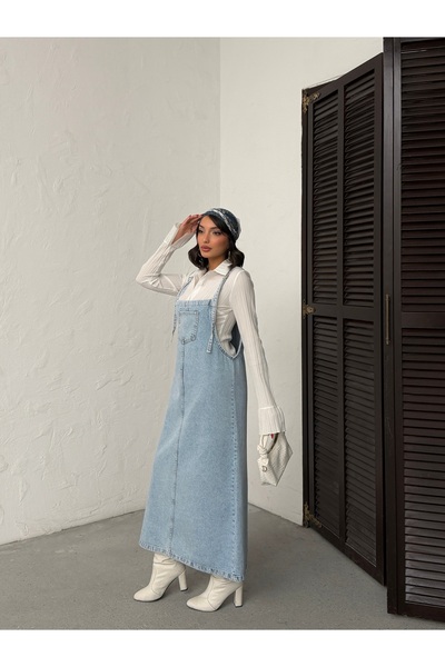 Blue Wings Long Gardener's Dress