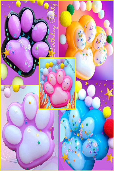 Pofika 14 cm DEV kedi patisi - Taba sukuşi - Squishy Pati- Stres Oyuncak Moj Moj