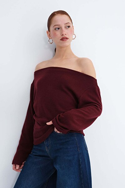 Addax Boat Neck Long Sleeve Blouse B12976