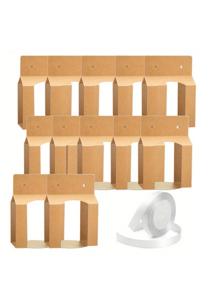 Choice علب هدايا من 12 كوبًا باللون الكاكي، مقاس 11.5 × 9.5 × 8.5 سم، مع لفة ...