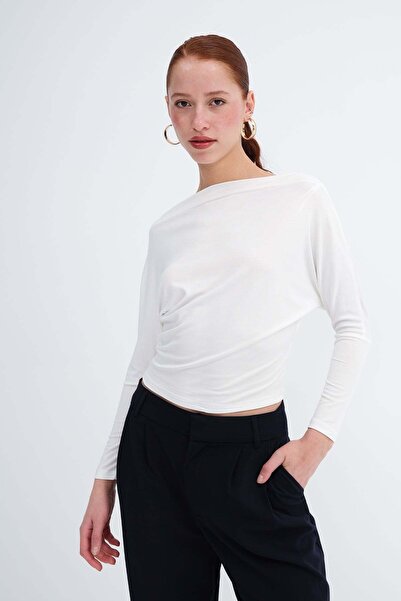 Addax Boat Neck Blouse B1424