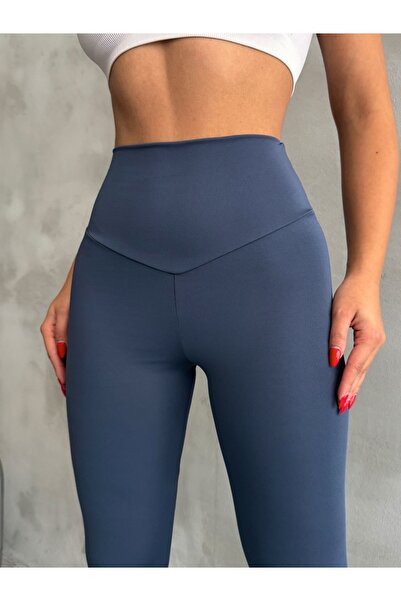 Nordmende Women's High Waist Shaping / Sculpting V Belt Detailed Leggings