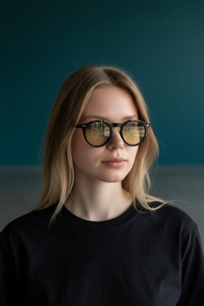 Marco Salvadori Round Model Green Glass Unisex Sunglasses