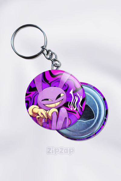 ZipZap سلسلة مفاتيح تزيينية من TACD لشخصية جاكس من مسلسل السيرك الرقمي المذهل...